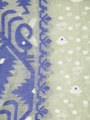 PinkLoom Women's Cotton Jamdani Saree Without Blouse Piece