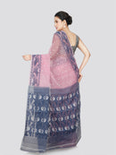 PinkLoom Women's Cotton Jamdani Saree Without Blouse Piece