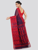 Pinkloom Women's Soft Cotton Jamdani Saree Without Blouse Piece