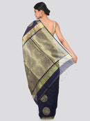 PinkLoom Women's Cotton Silk Saree with Blouse Piece (DP-HSLK10-0014_Blue)