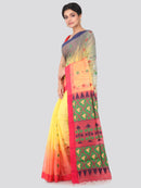 PinkLoom Women's Cotton Silk Saree with Blouse Piece (DP-HSLK2-0145_Yellow)