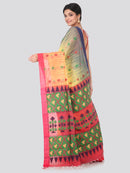 PinkLoom Women's Cotton Silk Saree with Blouse Piece (DP-HSLK2-0145_Yellow)