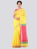 PinkLoom Women's Cotton Silk Saree with Blouse Piece (DP-HSLK5-006_Yellow)