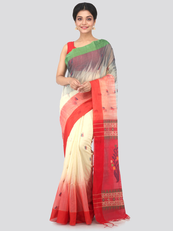 PinkLoom Women's Cotton Silk Saree with Blouse Piece (DP-PCHS11-0013A_Multicolored)