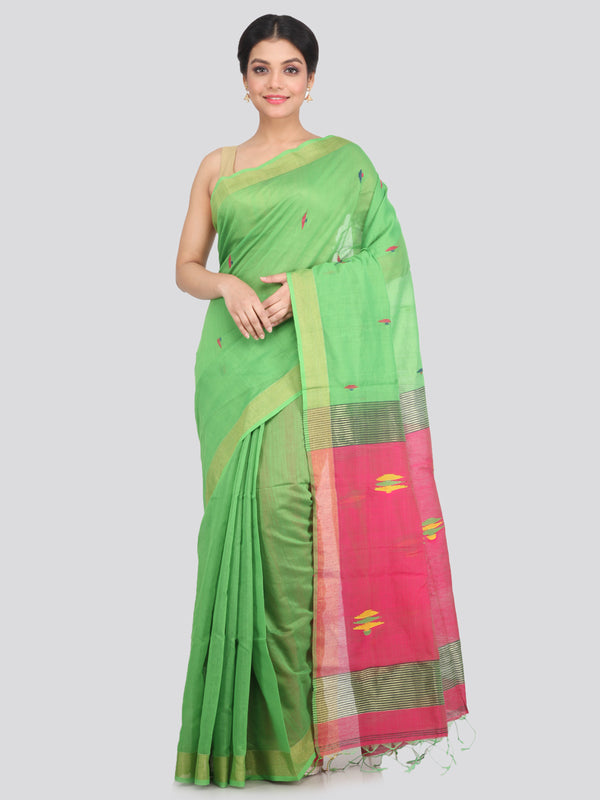 Women's Cotton Silk Saree With Blouse Piece