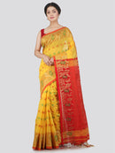 Women's Cotton Blend Saree With Unstitched Blouse Piece