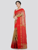 Women's Cotton Blend Saree With Unstitched Blouse Piece