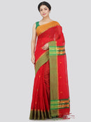 Women's Cotton Blend Saree With Unstitched Blouse Piece