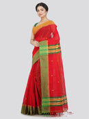 Women's Cotton Blend Saree With Unstitched Blouse Piece