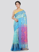 Women's Cotton Blend Saree With Unstitched Blouse Piece