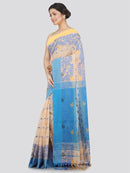 Women's Cotton Blend Saree With Unstitched Blouse Piece