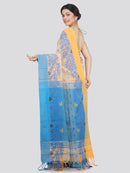 Women's Cotton Blend Saree With Unstitched Blouse Piece