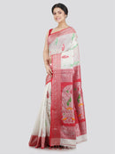 Women's Cotton Blend Saree With Unstitched Blouse Piece