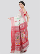 Women's Cotton Blend Saree With Unstitched Blouse Piece