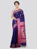 Women's Cotton Blend Saree With Unstitched Blouse Piece