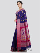 Women's Cotton Blend Saree With Unstitched Blouse Piece