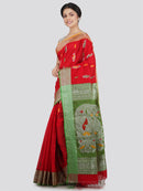 Women's Cotton Blend Saree With Unstitched Blouse Piece