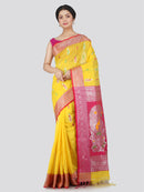 Women's Cotton Blend Saree With Unstitched Blouse Piece