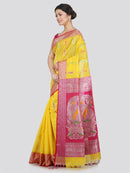 Women's Cotton Blend Saree With Unstitched Blouse Piece