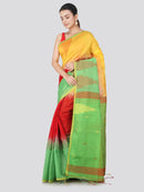 PinkLoom Women's Cotton Silk Saree With Blouse Piece (DP23_Multicolored)