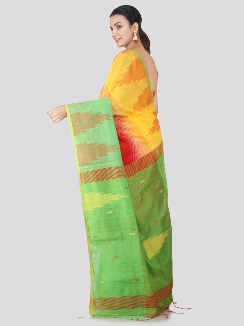 PinkLoom Women's Cotton Silk Saree With Blouse Piece (DP23_Multicolored)