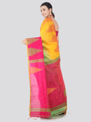 PinkLoom Women's Cotton Silk Saree With Blouse Piece (DP26_Multicolored)