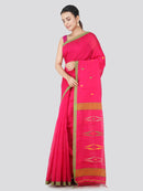 PinkLoom Women's Cotton Silk Saree With Blouse Piece (DP31_Pink)