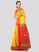 PinkLoom Women's Cotton Silk Saree With Blouse Piece (DP34_Yellow)