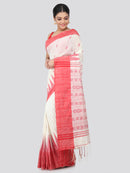 Women's Handloom Khadi Cotton Saree With Blouse Piece