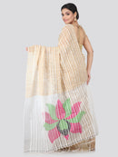 Women's Handloom Cotton Saree With Blouse Piece