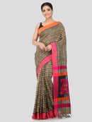 Women's Handloom Cotton Saree With Blouse Piece