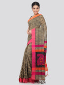 Women's Handloom Cotton Saree With Blouse Piece