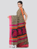 Women's Handloom Cotton Saree With Blouse Piece