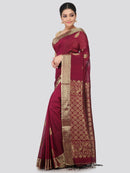 Women's Handloom Khadi Cotton Saree With Blouse Piece
