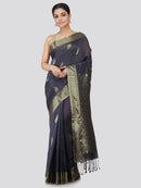 Women's Handloom Khadi Cotton Saree With Blouse Piece