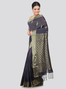 Women's Handloom Khadi Cotton Saree With Blouse Piece