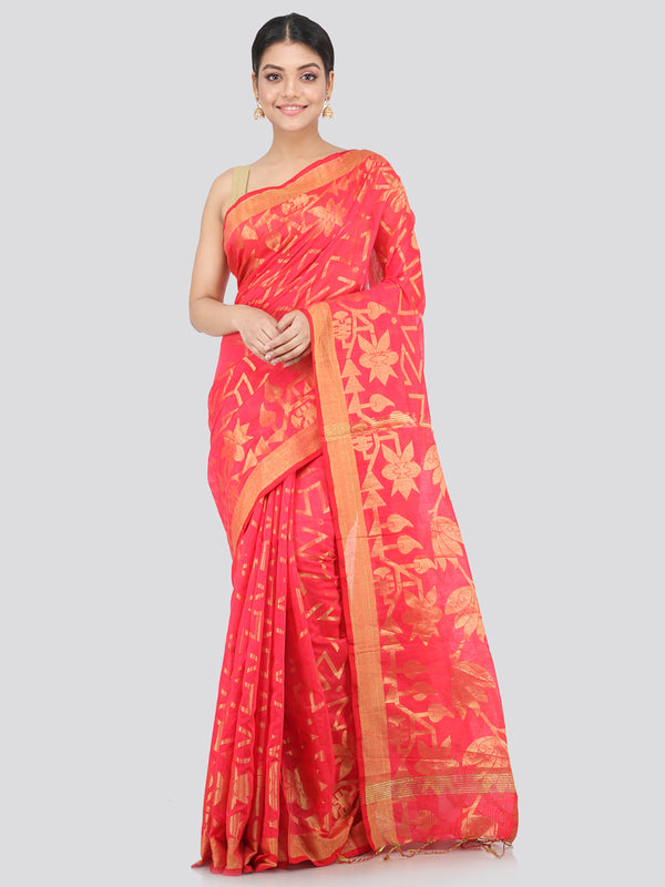 Women's Handloom Cotton Silk Without Blouse Piece