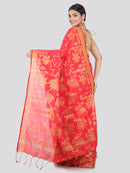 Women's Handloom Cotton Silk Without Blouse Piece