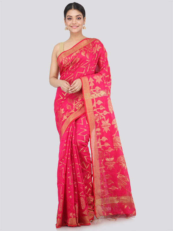 Women's Handloom Cotton Silk Without Blouse Piece