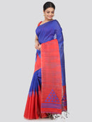 Women's Handloom Matka Silk Saree With Blouse Piece