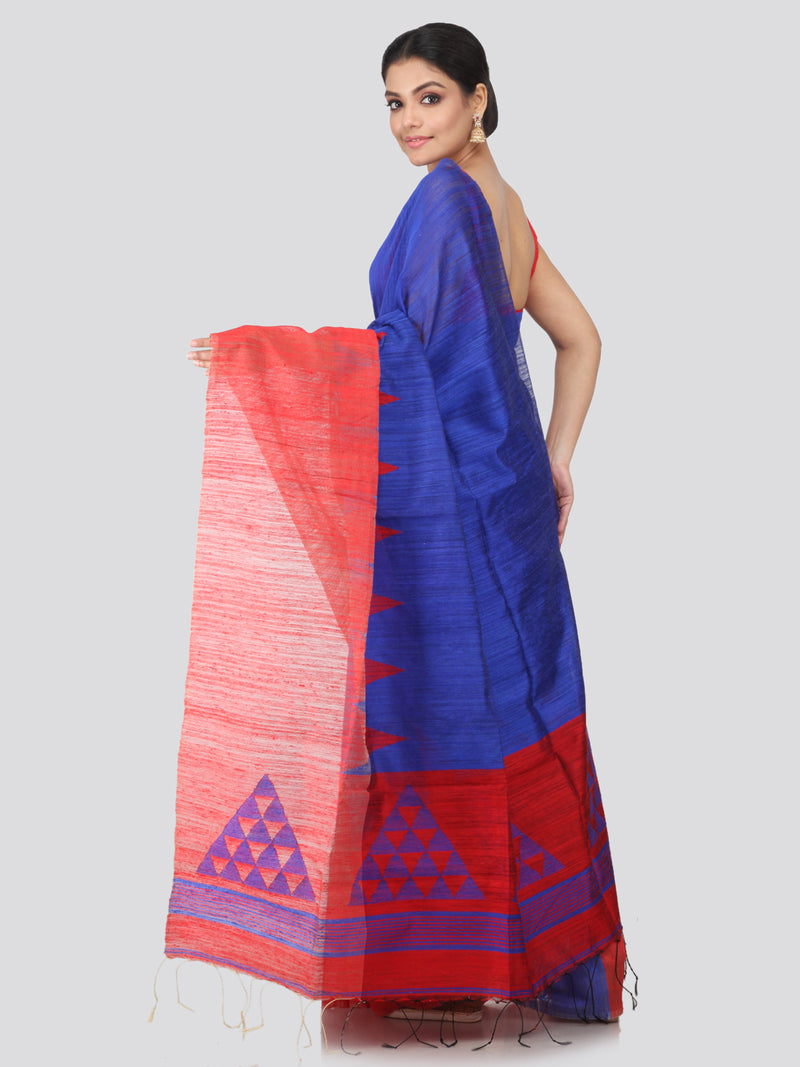 Women's Handloom Matka Silk Saree With Blouse Piece