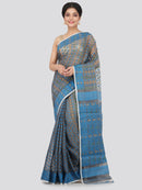 PinkLoom Women's Soft Cotton Jamdani Saree without Blouse Piece (GB-MUSJ10-0023, Grey)