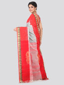 Pinkloom Women's Handloom Cotton Saree (GB-PCHS1-0019, Grey)