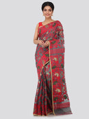 PinkLoom Women soft Dhakai Jamdani Saree (GB140_Multicolored)
