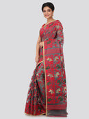 PinkLoom Women soft Dhakai Jamdani Saree (GB140_Multicolored)