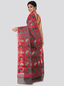 PinkLoom Women soft Dhakai Jamdani Saree (GB140_Multicolored)