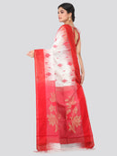 PinkLoom Women's Cotton Silk Saree With Blouse Piece