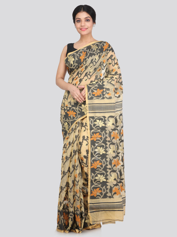 Women's Cotton Jamdani Saree Without Blouse Piece