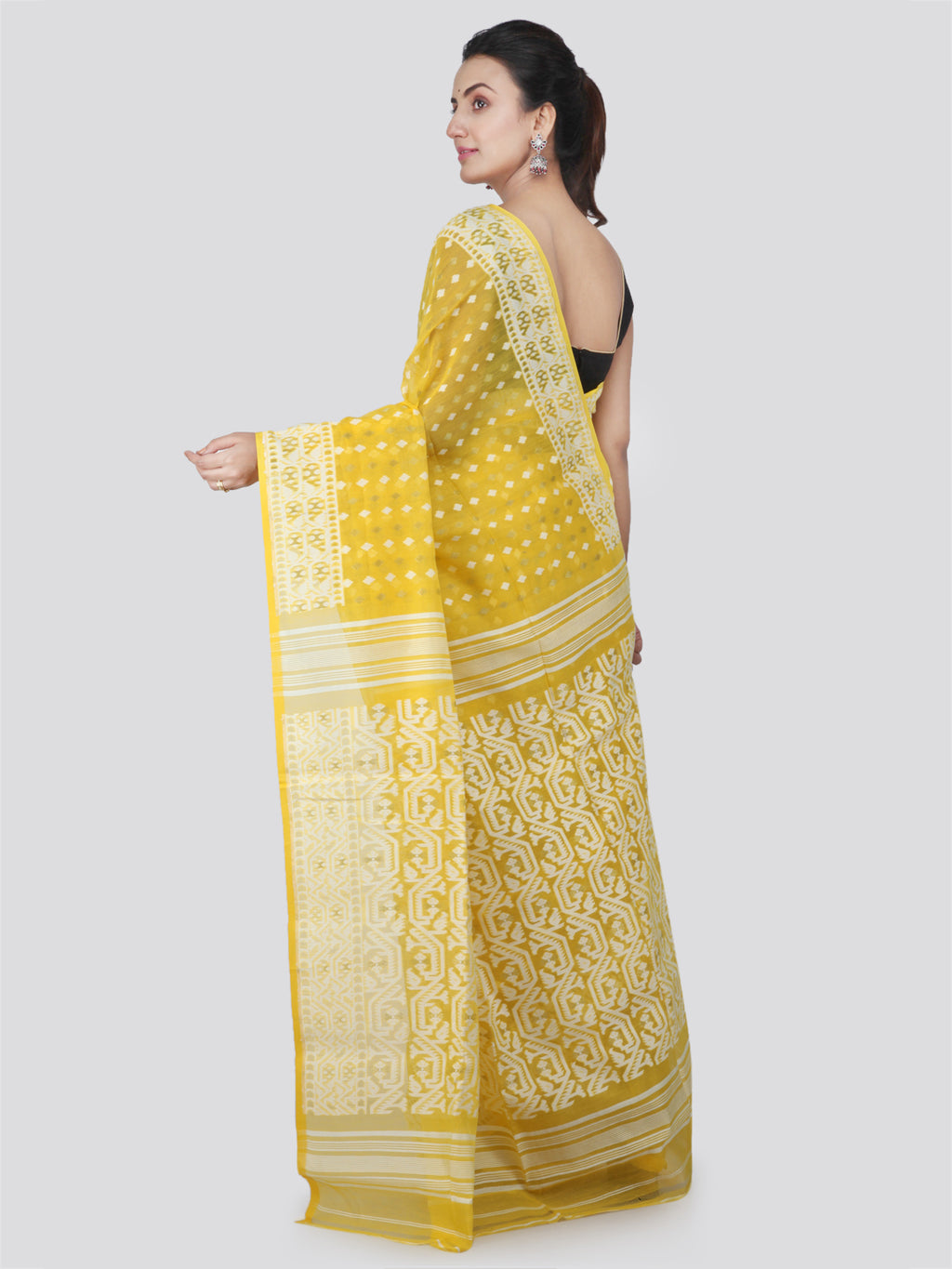 Rapurna's Boutique - Yellow Resham Dhakai Jamdani Saree  #reshamdhakaijamdanisaree https://www.rapurnas.com/Dhakai-and-Linen-Jamdani- Sarees/Yellow-Resham-Dhakai-Jamdani-Saree-id-3790917.html | Facebook