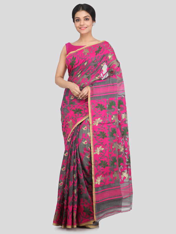 Women's Cotton Jamdani Saree Without Blouse Piece